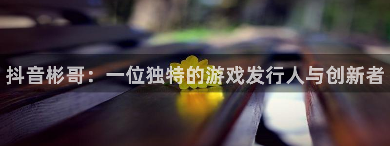 db电竞技术有限公司官网：抖音彬哥：一位独特的游戏发行人与创新者